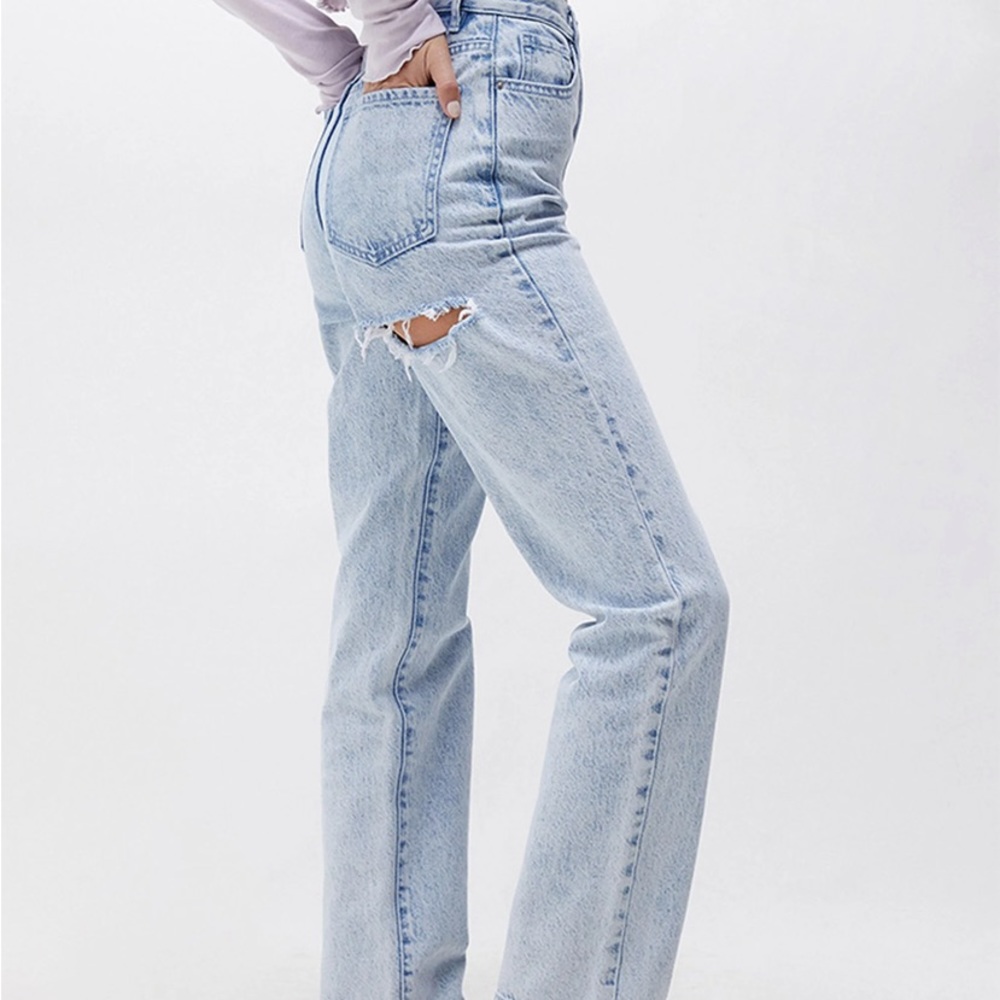 Pacsun Eco Light Blue Acid Wash Dad Jeans (Size: 25)